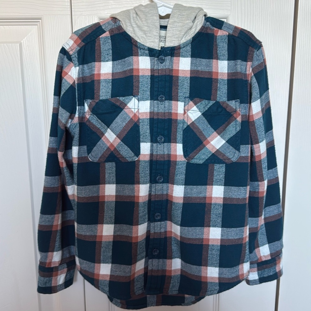 Tucker & Tate hooded plaid long sleeve Size 5